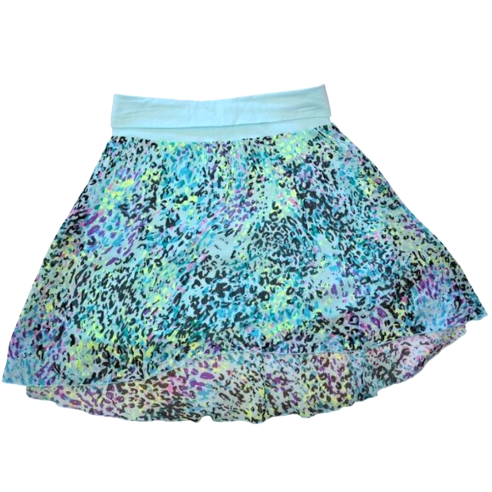 Aeropostale Blue Leopard Print Pull On skirt Size XS